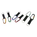 Large Size 7 Cm Carabiner with Strap and Split Key Ring